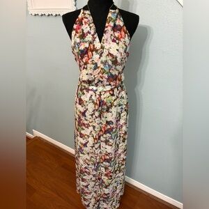 Guess Cream Watercolor Floral Dress